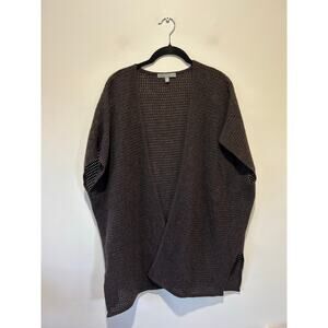 Neiman Marcus chocolate brown cashmere cardigan size M short sleeve open front